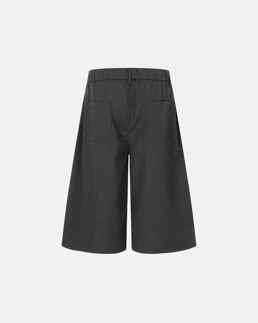 Pinstripe stud detail tailored shorts from INFLATION streetwear, featuring a sleek design and metal stud accents.