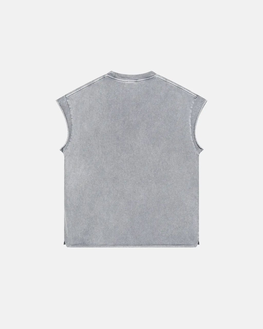 Distressed wash tank top from Inflation Streetwear featuring a casual, worn-in look with frayed edges and relaxed fit.