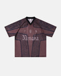 Inflation Streetwear tribal pattern mesh jersey t-shirt featuring bold tribal designs on lightweight, breathable fabric.