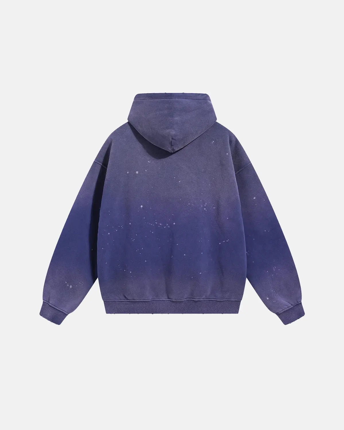 Acid washed ripped fleece hoodie by INFLATION, stylish streetwear sweatshirt with distressed details and a relaxed fit.
