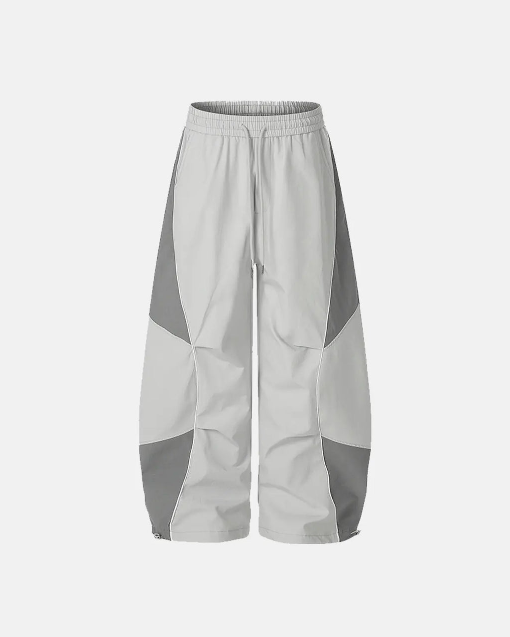 Inflation Contrast Panel Baggy Track Pants featuring color block panels and relaxed fit for streetwear style.