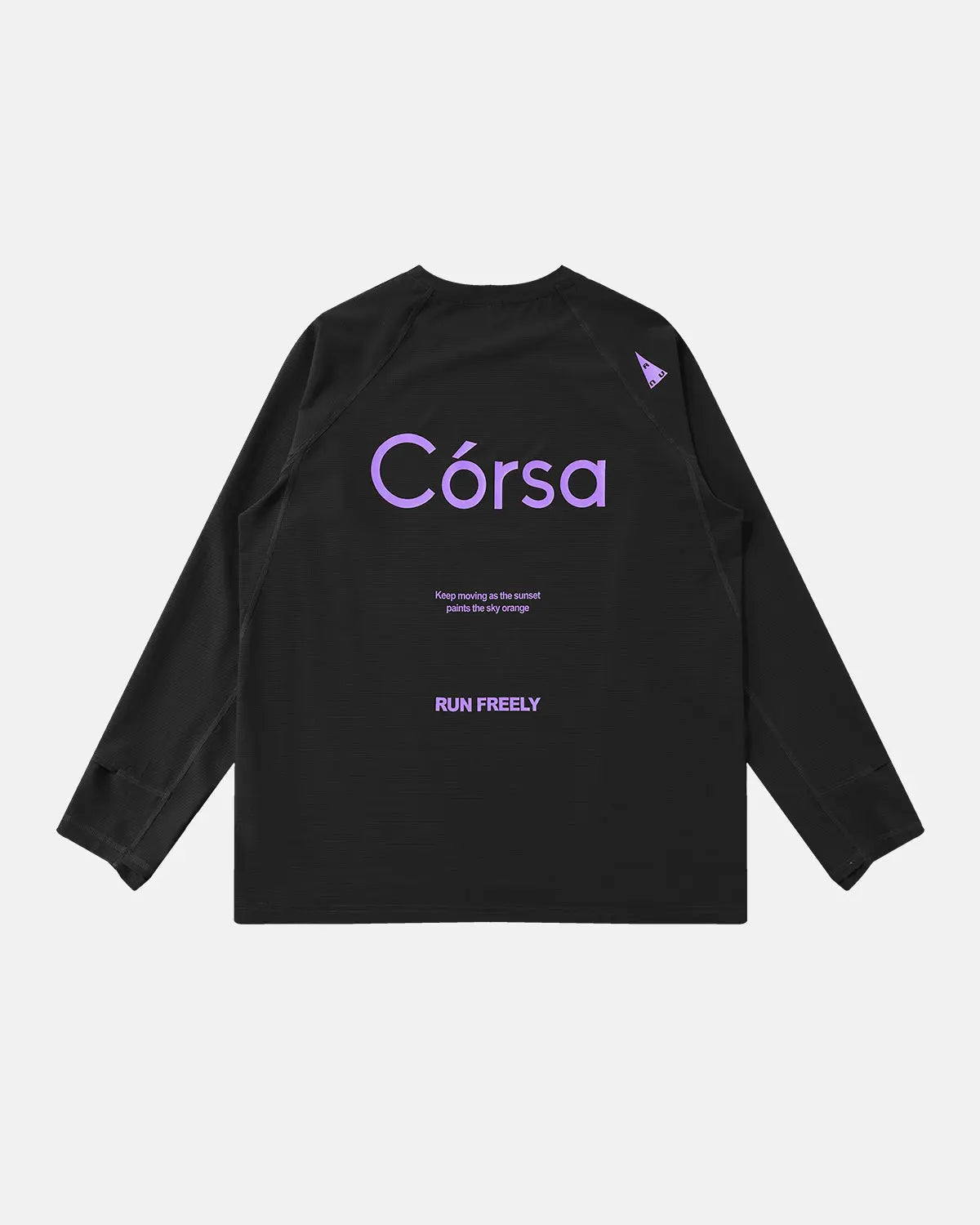 Inflation AirFlow Córsa breathable long sleeve tee in black, featuring lightweight fabric and stylish streetwear design.