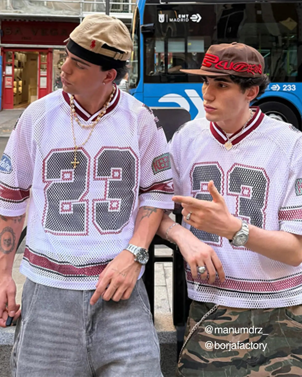 Inflation Streetwear 23 Jersey Mesh Print Tee featuring a lightweight mesh fabric with bold graphic design and modern street style.