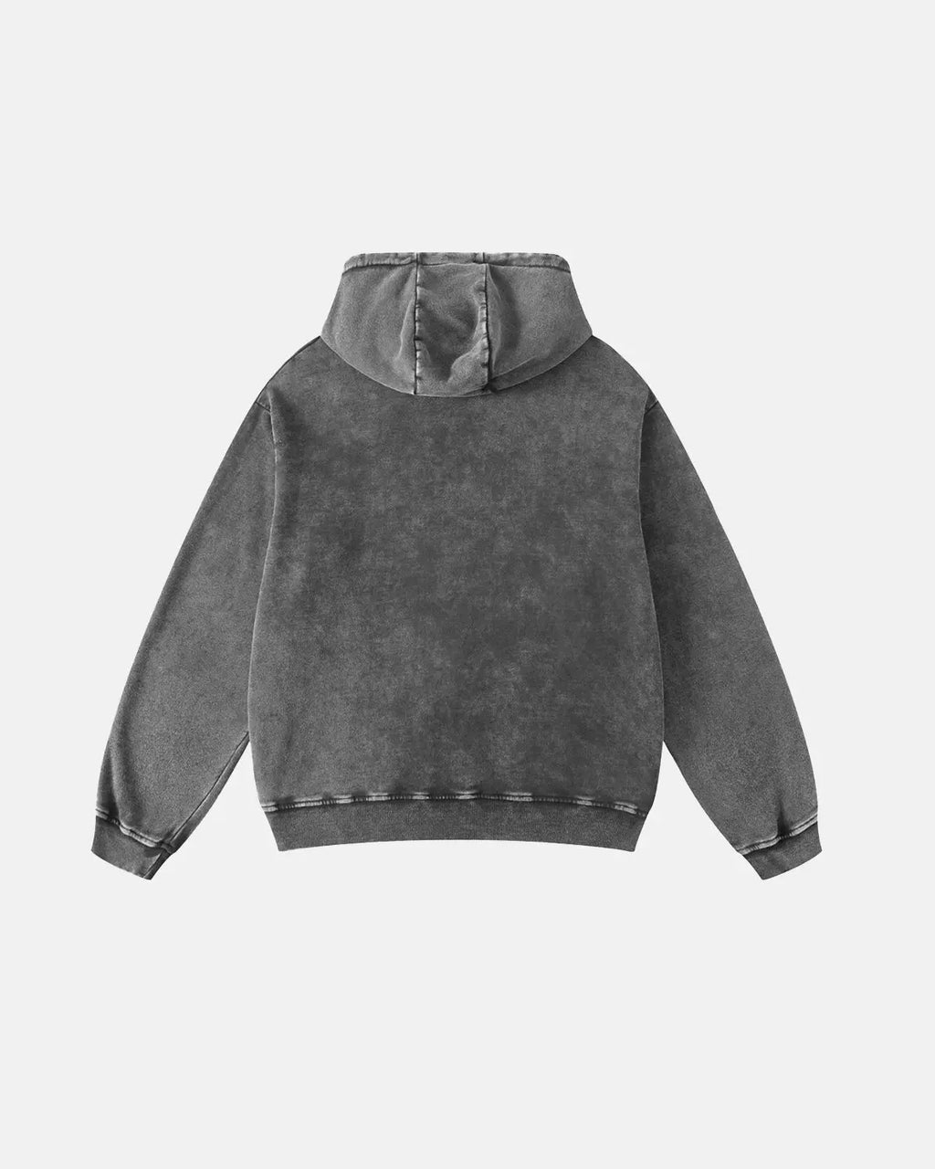 Acid washed French Terry hoodie by INFLATION, featuring a relaxed fit and stylish streetwear design with a soft, textured fabric.