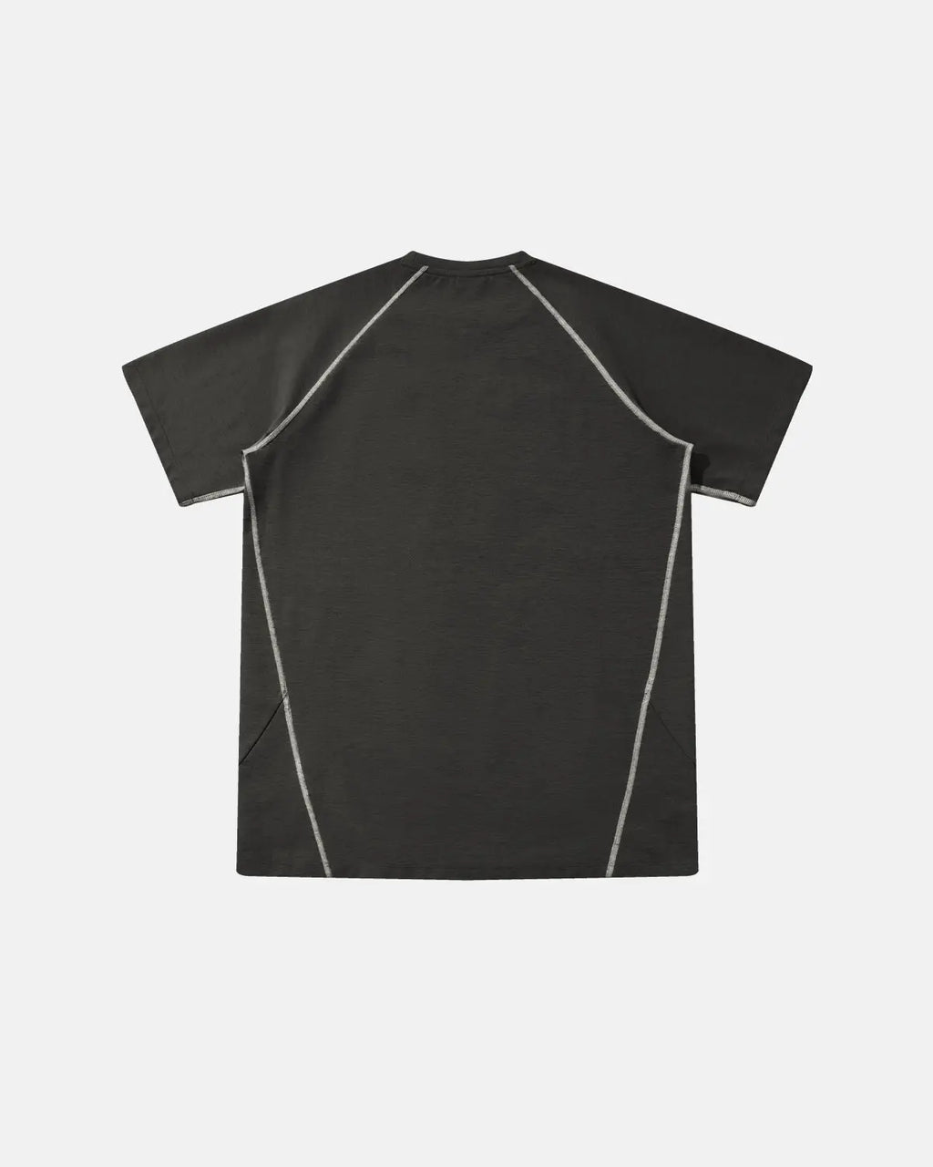 Inflation Streetwear Retro Graphic Printing Raglan T-shirt featuring bold vintage-style design on black and white fabric.