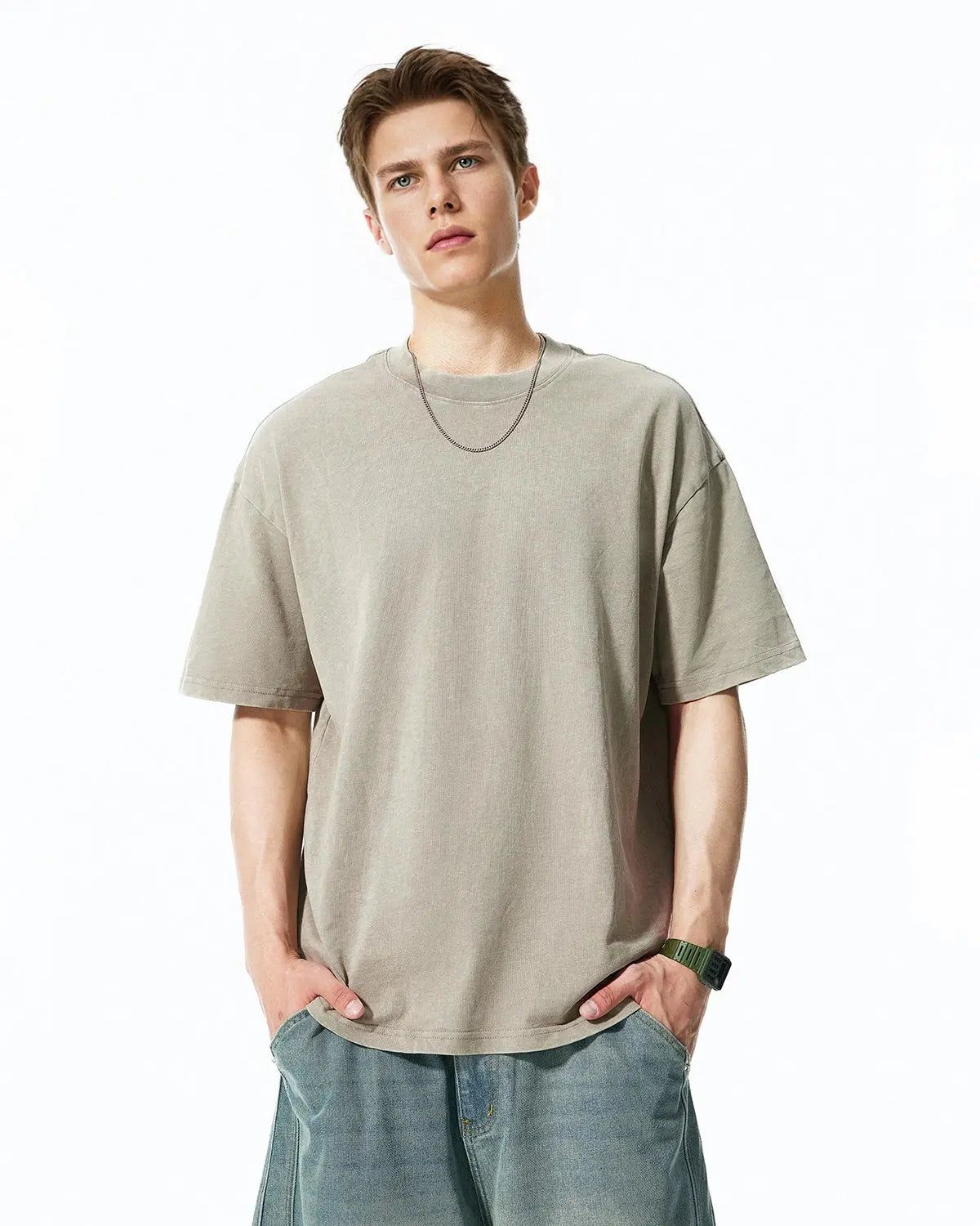 Inflation Streetwear Snow Flakes Wash Tee featuring a snowflake graphic on a casual cotton t-shirt.