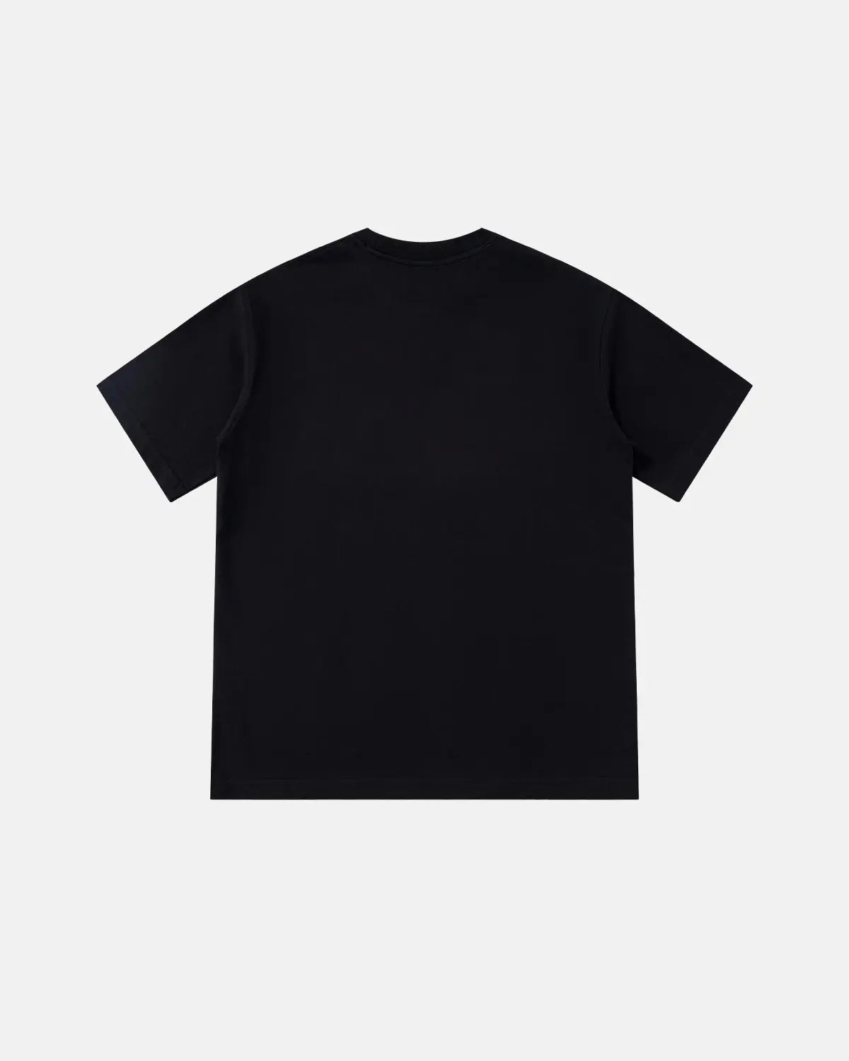 Inflation Streetwear Script Graphic Oversized T-Shirt in black with bold white text, casual streetwear style and relaxed fit.