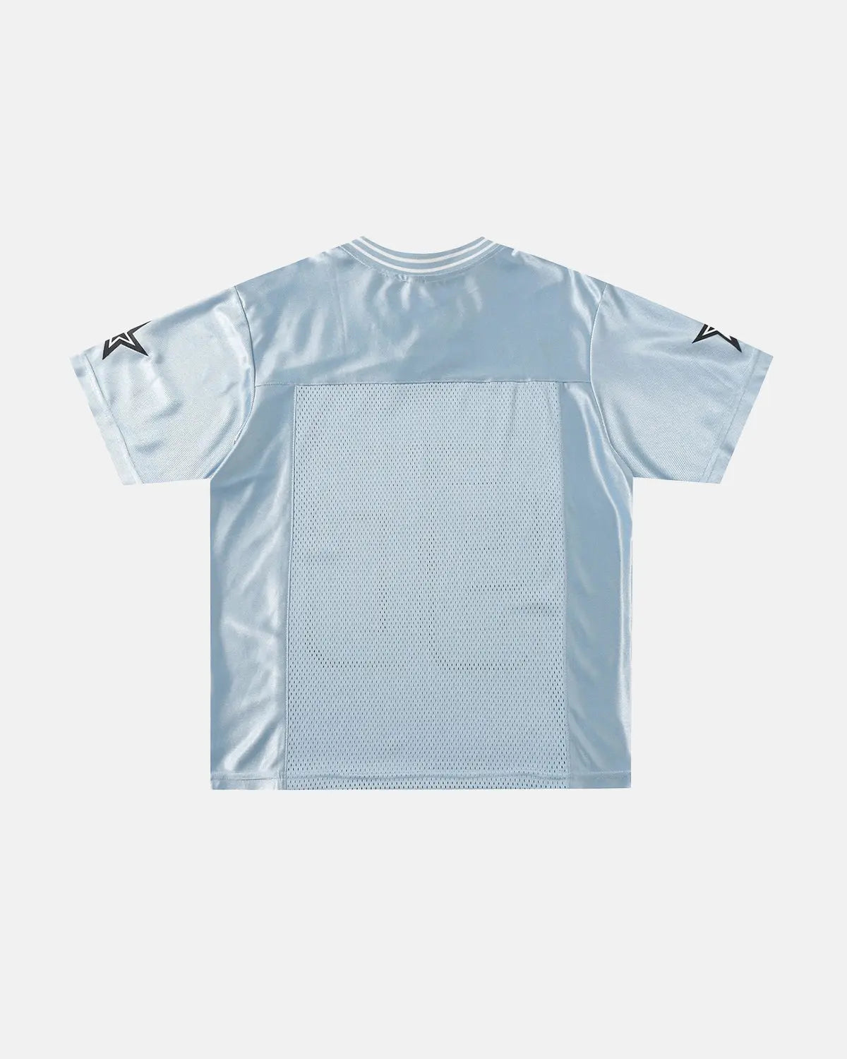 Oversized mesh patchwork jersey by INFLATION Streetwear featuring a stylish mix of mesh fabrics and bold streetwear design.