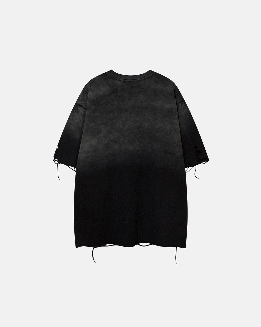 Monkey Washed Distressed T-Shirt by INFLATION featuring a casual, vintage-style design with a worn-in look and distressed details.