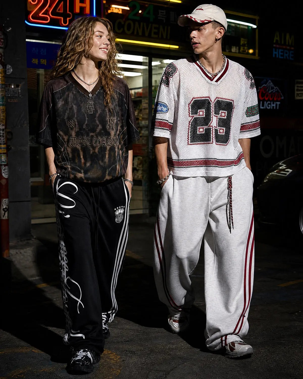 Inflation Streetwear 23 Jersey Mesh Print Tee featuring a colorful mesh fabric and bold printed design on the front.