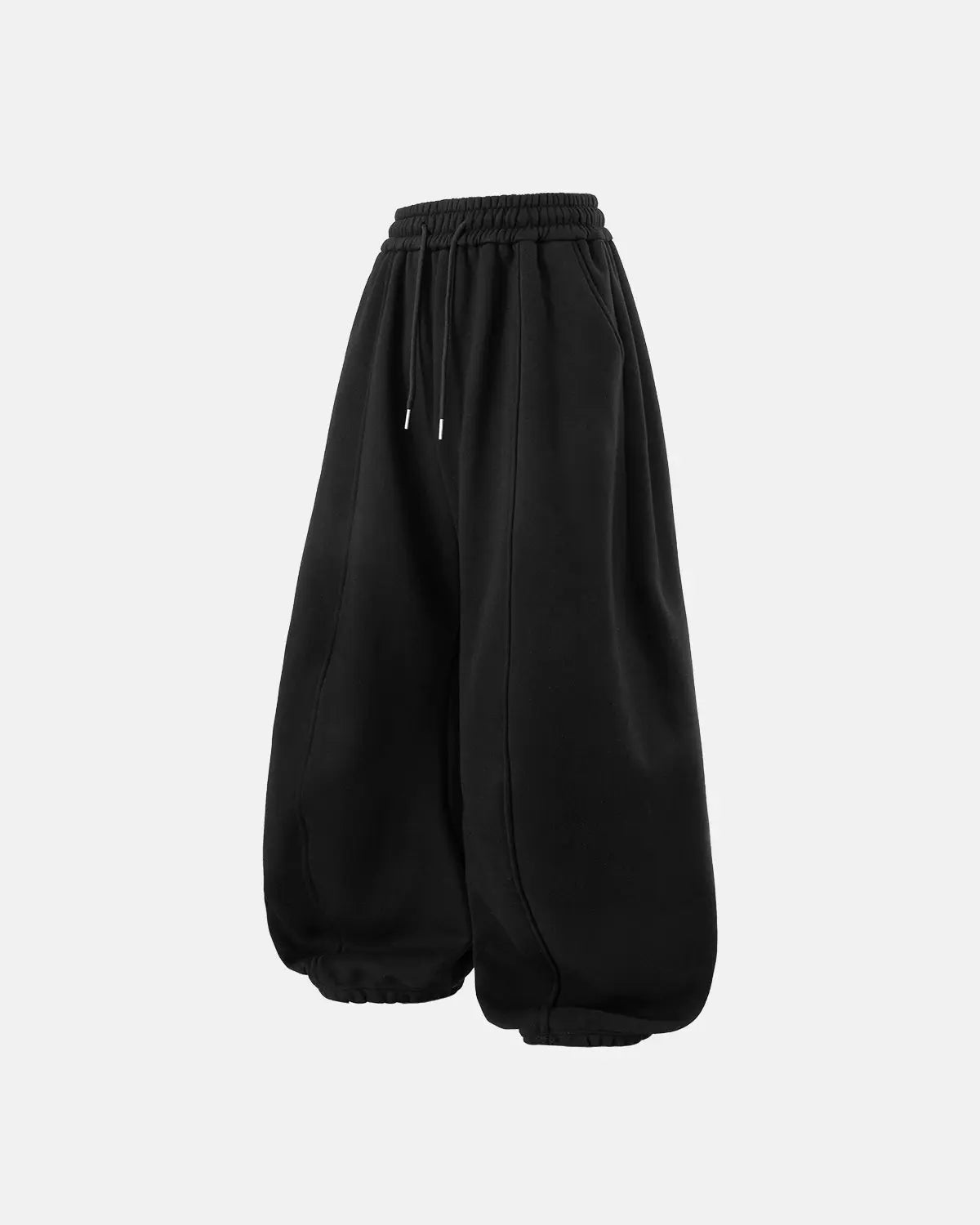 Grey baggy jogger sweatpants by INFLATION Streetwear, featuring a relaxed fit and comfortable fabric, shown on a model.