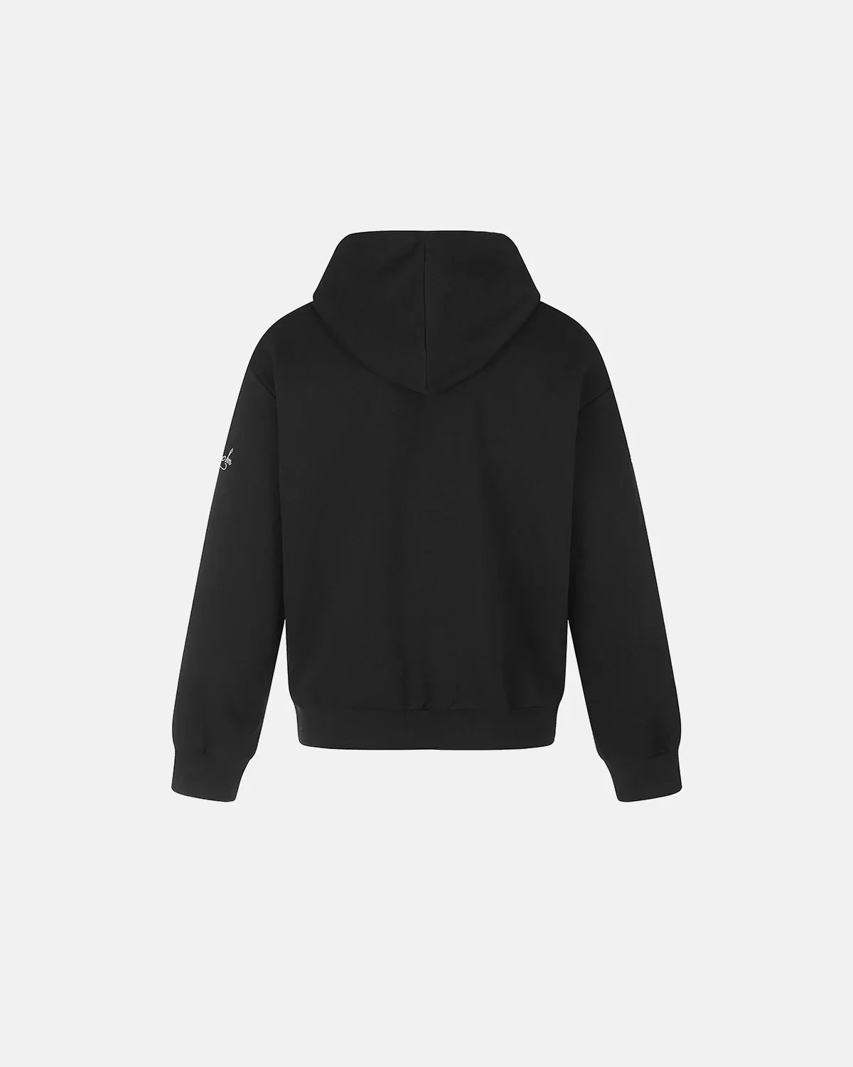 Inflation Streetwear braided embroidery boxy zip-up hoodie with front pockets and adjustable hood, casual streetwear style.