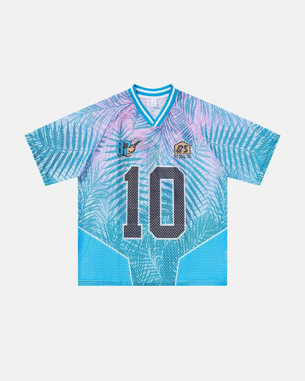 Oversized mesh football jersey by INFLATION, featuring breathable fabric and bold design, ideal for streetwear and sports casual looks.