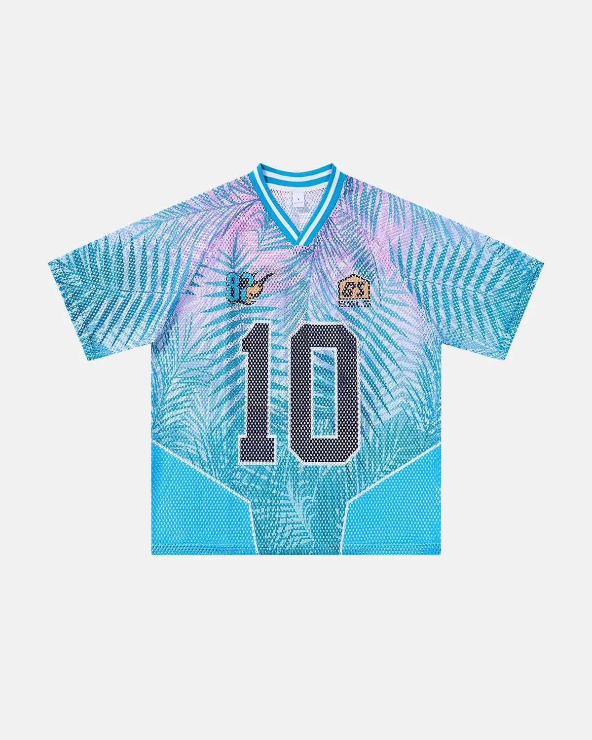 Oversized mesh football jersey by INFLATION, featuring breathable fabric and bold design, ideal for streetwear and sports casual looks.