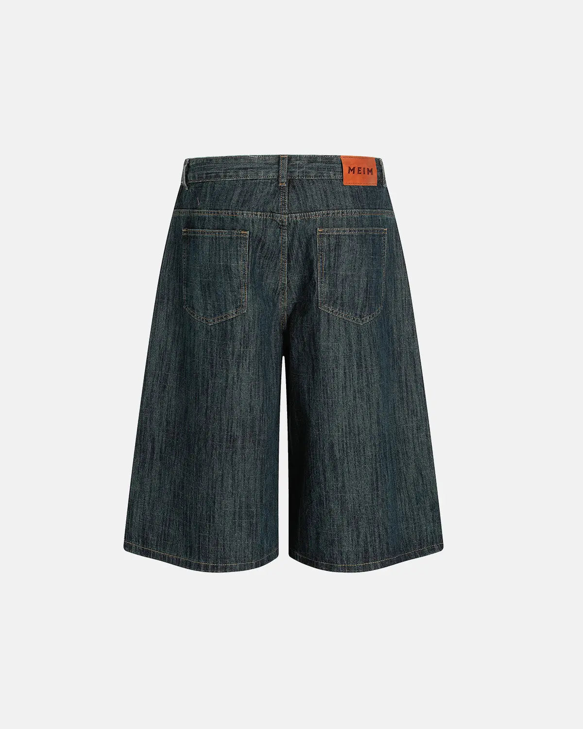 Raw wide-leg long jorts by INFLATION, casual streetwear pants with a relaxed fit and distressed denim look.