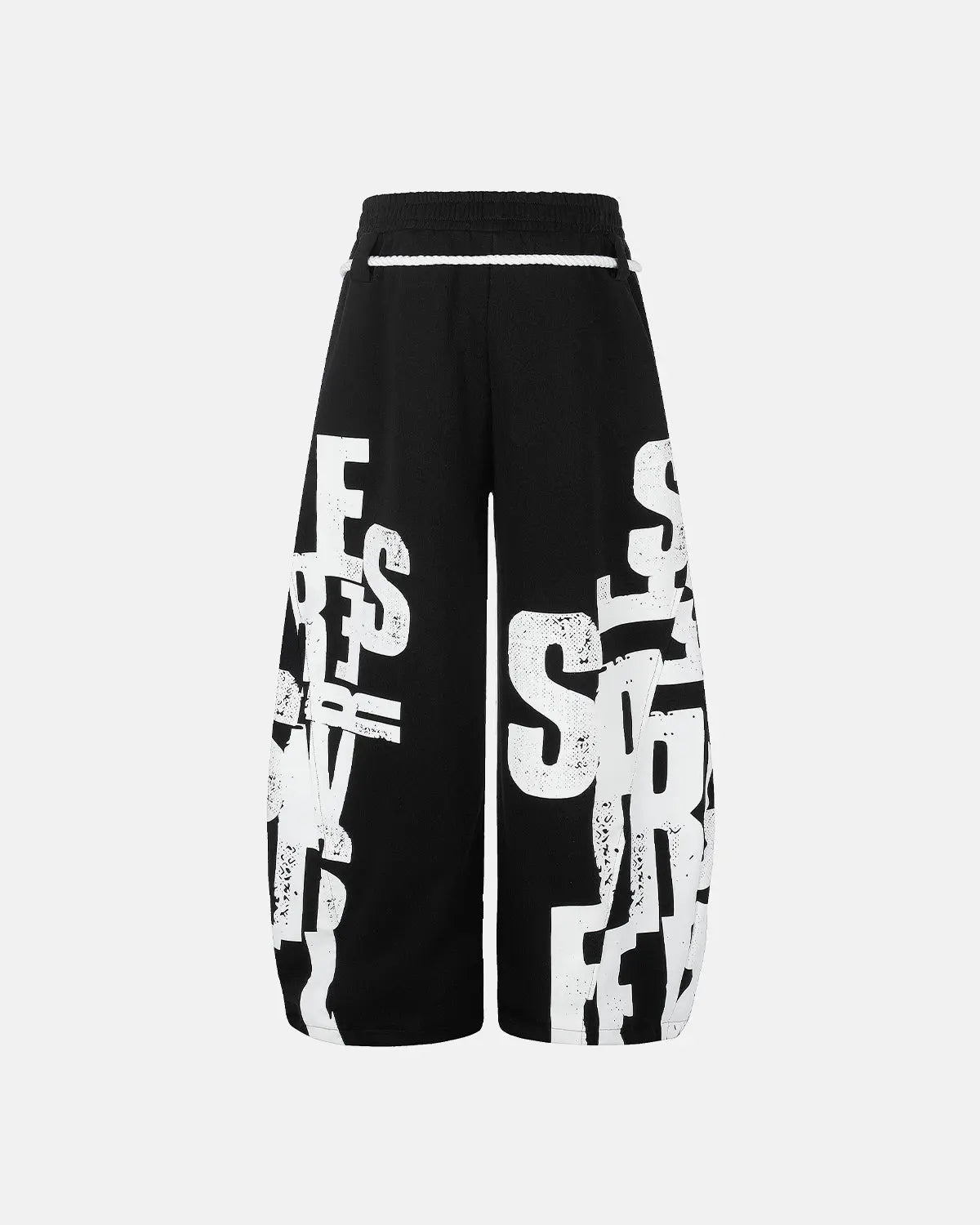 Inflation Streetwear graphic barrel sweatpants with bold design, relaxed fit, and comfortable cotton fabric.