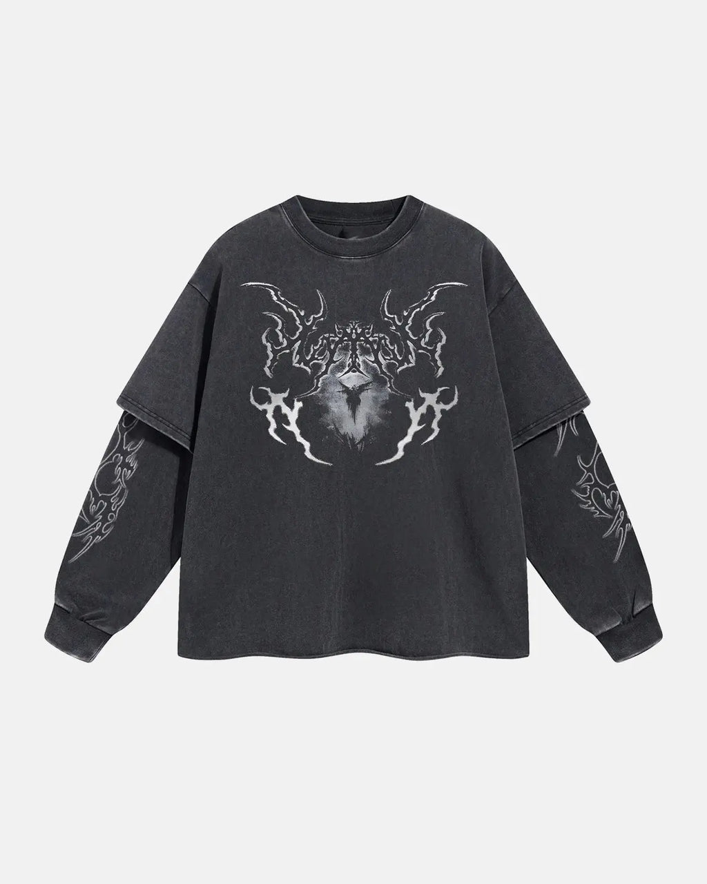 Inflation Streetwear Retro Raw Edge Graphic T-shirt with bold printed design on soft cotton fabric.