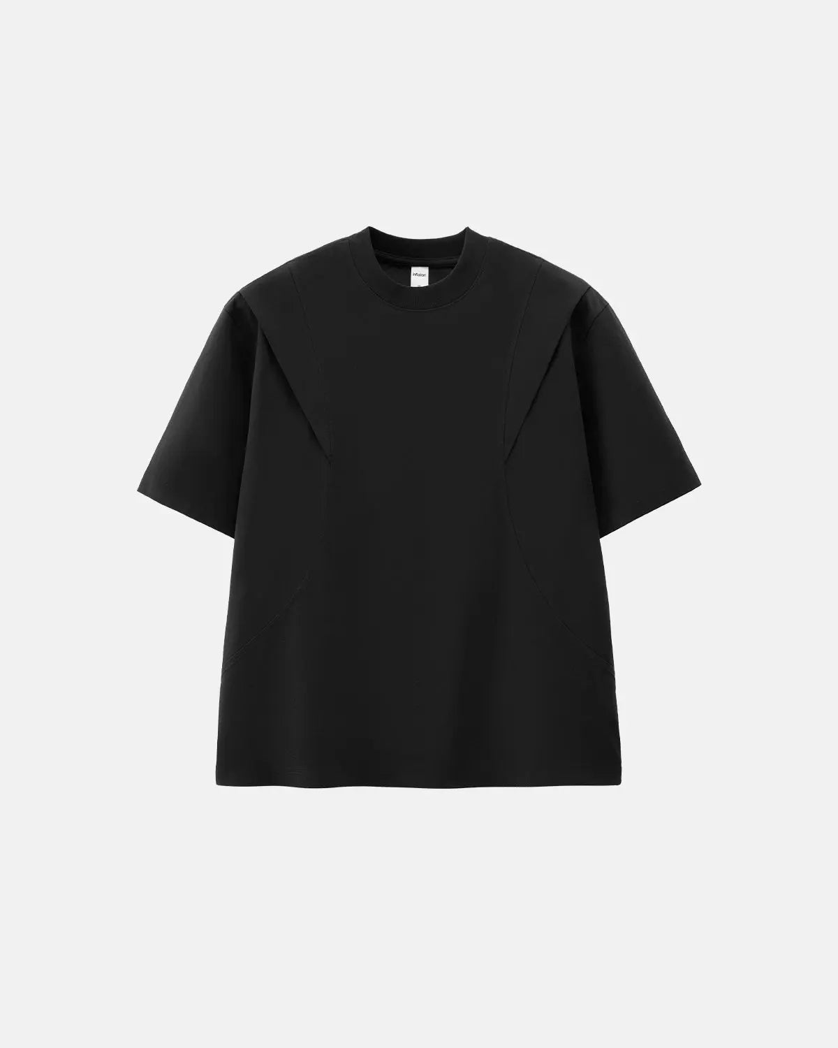 Deconstructed oversized T-shirt from Inflation Streetwear with a loose fit, featuring unique cut-out details and casual style.