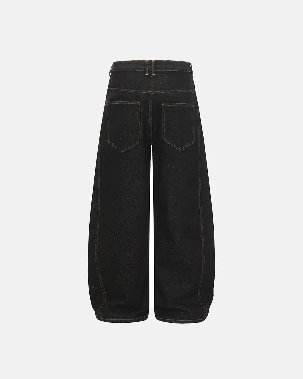 Inflation Streetwear Buttons Up Raw Baggy Jeans with relaxed fit, featuring button details and raw denim texture.