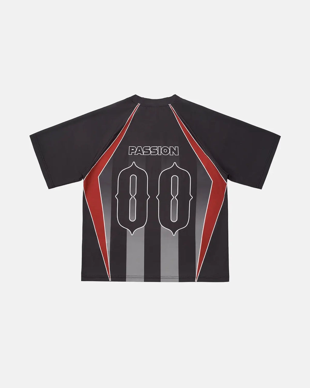 Inflation Streetwear Color Block Letter Graphic Jersey Tee featuring bold, vibrant colors and a modern letter design on the front.
