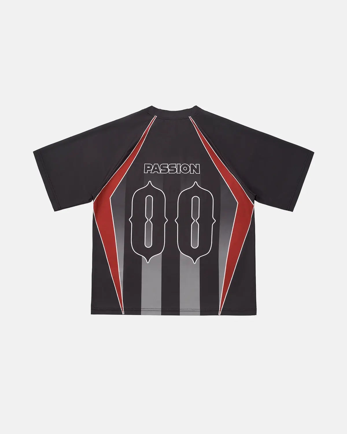 Inflation Streetwear Color Block Letter Graphic Jersey Tee featuring bold, vibrant colors and a modern letter design on the front.