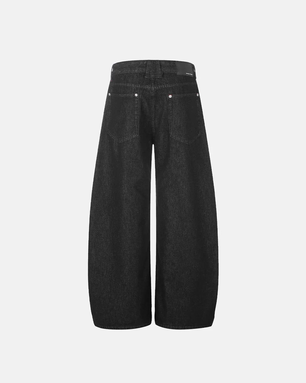 Inflation Streetwear barrel jeans with side eyelet buttons, showcasing a stylish fit and modern design.
