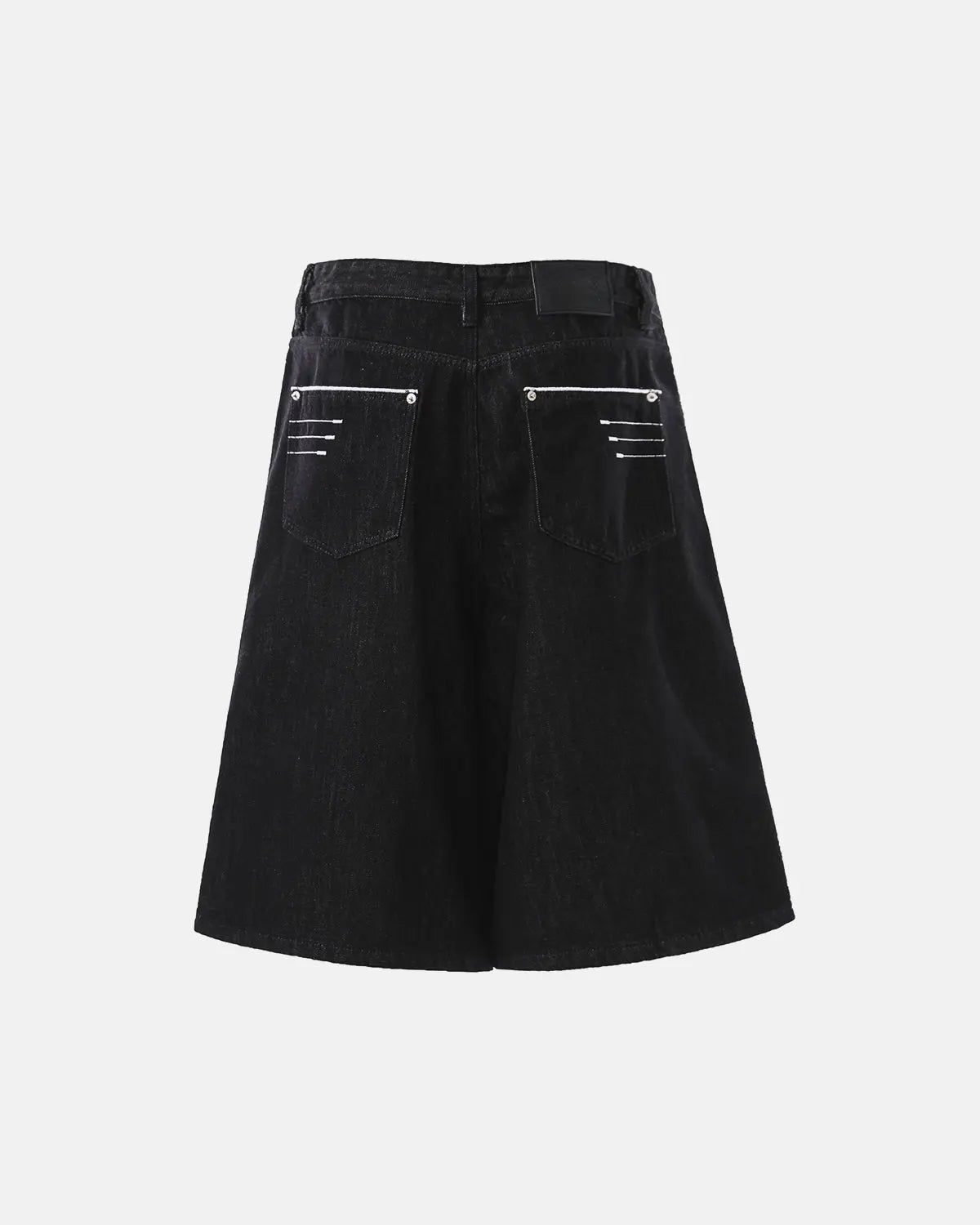 Inflation Streetwear longline wide-leg jorts pants with a relaxed fit, casual streetwear style, shown in the image.
