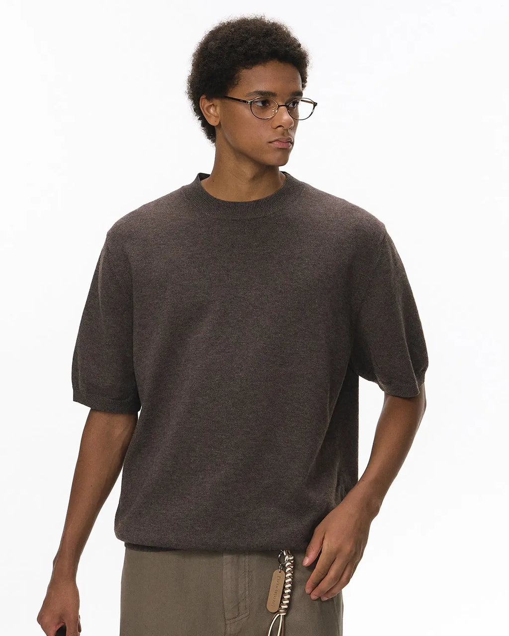 Inflation Streetwear short-sleeved crewneck sweater, knitwear with a comfortable fit and stylish design, shown in the product image.