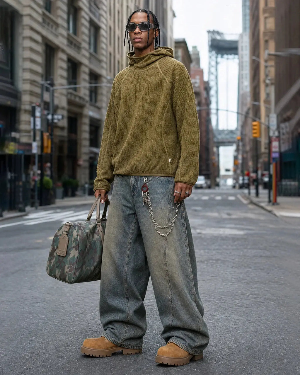 INFLATION Thermolite® lightweight grid texture hoodie with stylish streetwear design, featuring a comfortable hood and modern fit.