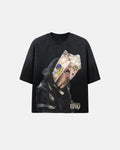 Washed boxy graphic T-shirt by INFLATION, featuring a relaxed fit and bold graphic print on soft cotton fabric.