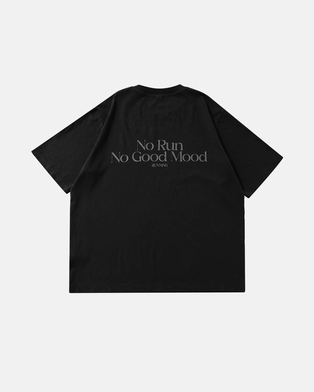 Inflation Streetwear distressed reflective washed T-shirt with faded design, casual fit, and urban style.