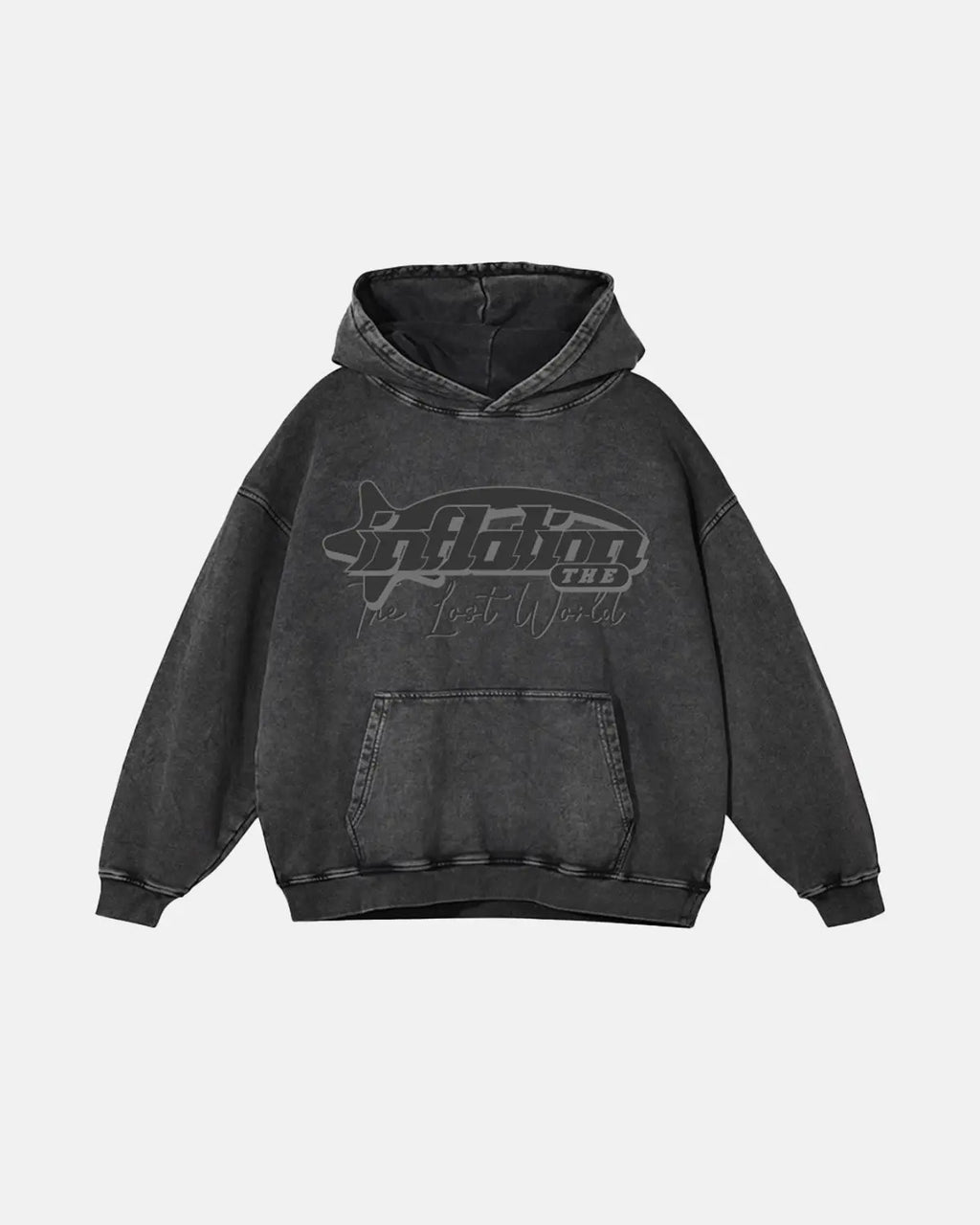 Graphic washed hoodie from INFLATION Streetwear featuring a relaxed fit and stylish design on soft fabric.