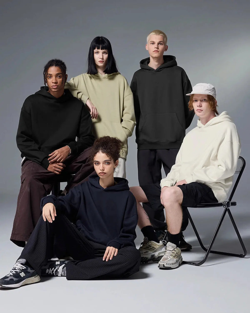 Inflation Premium Thermal Oversized Hoodie in cozy, soft fabric with a relaxed fit, featuring a hood and stylish design.