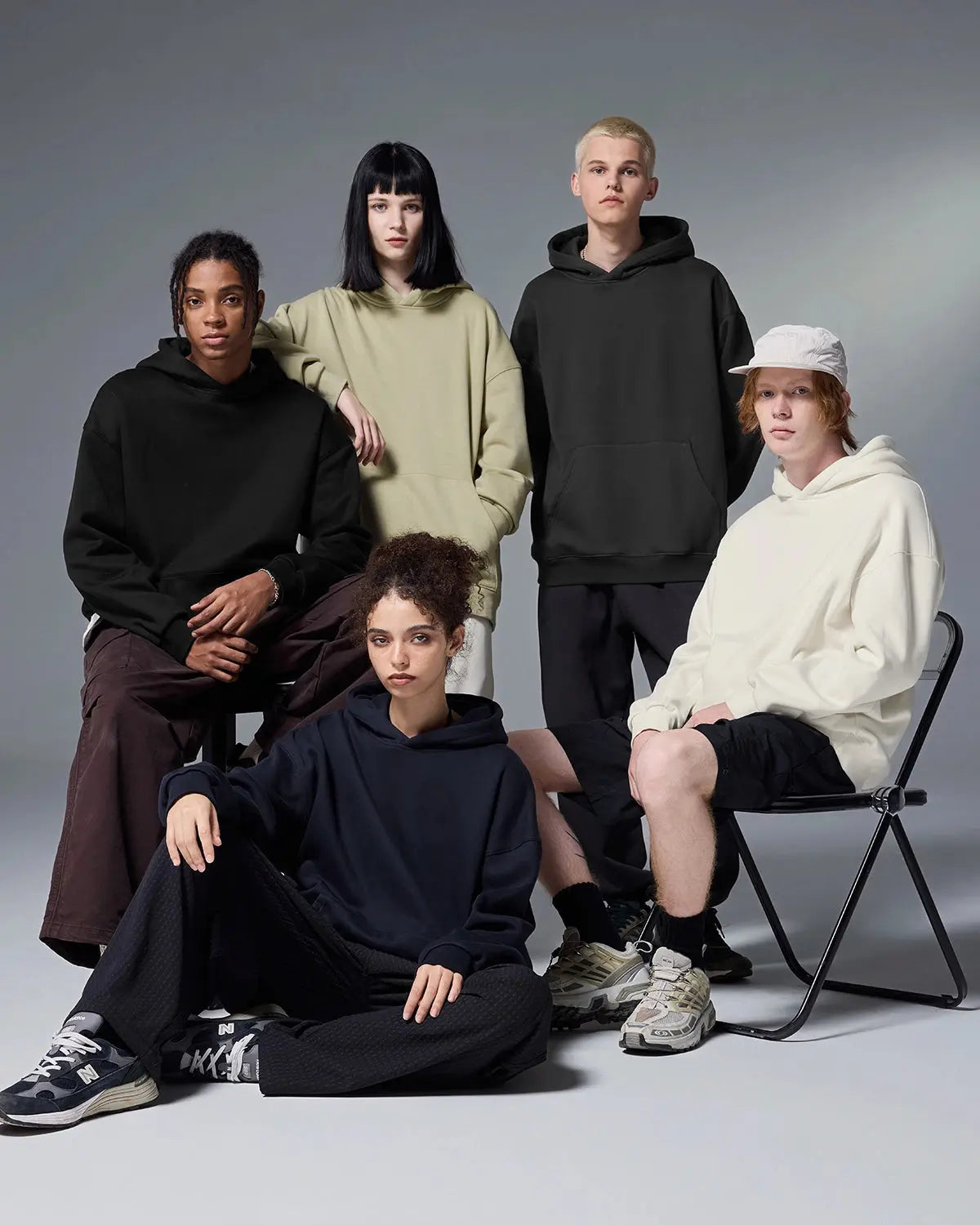 Inflation Premium Thermal Oversized Hoodie in cozy, soft fabric with a relaxed fit, featuring a hood and stylish design.