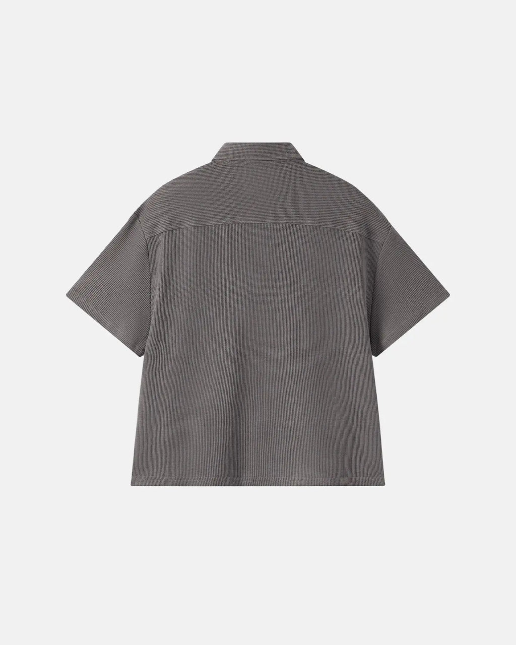 Inflation Streetwear metal clasp waffle shirt featuring a textured fabric and stylish design, perfect for casual street fashion.