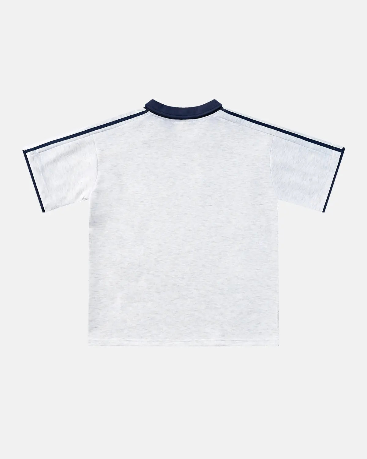 Color block graphic jersey tee by INFLATION streetwear featuring bold color blocks and a casual fit on a white background.