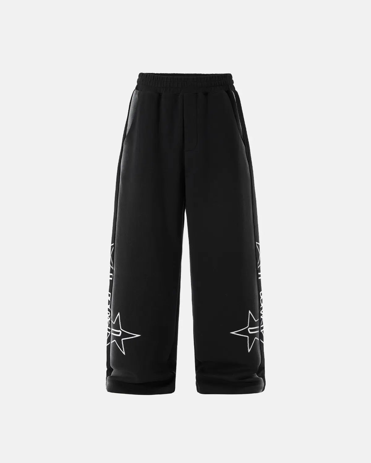 Inflation Streetwear Stitching Spray-Painted Graffiti Sweatpant with colorful graffiti design and comfortable fit.