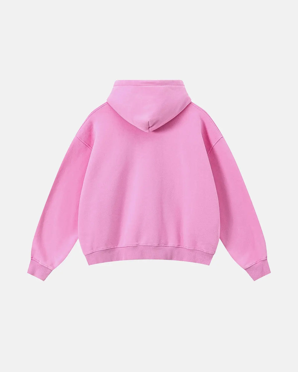 Vintage washed fleece boxy zip hoodie from INFLATION Streetwear, featuring a relaxed fit and cozy fleece material.