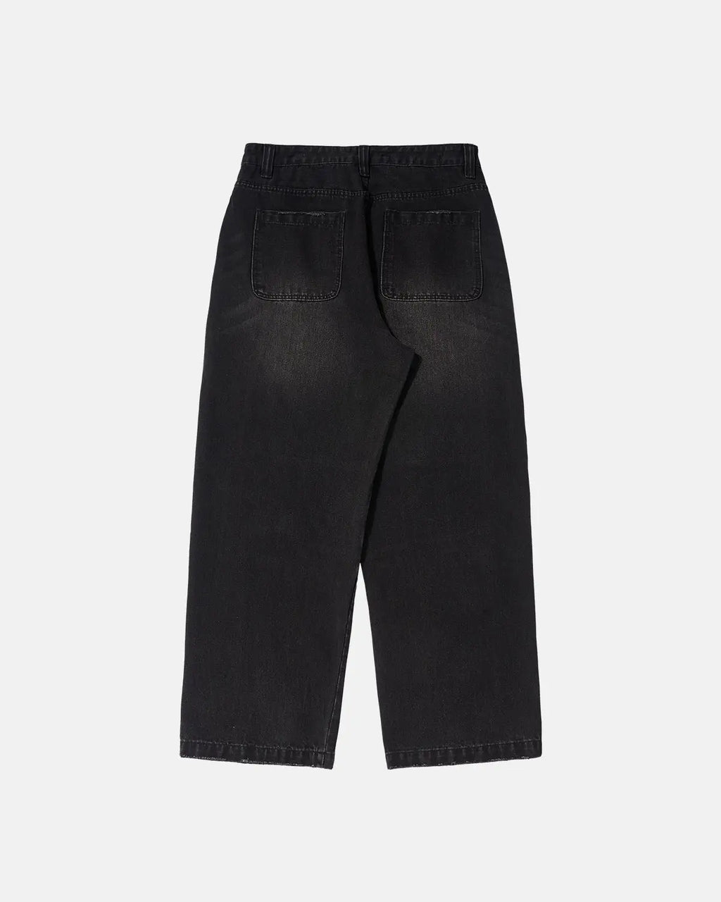 Inflation Faded Dirty Baggy Cargo Jeans with distressed details and relaxed fit, showcasing the casual, rugged style of the denim.