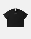 Inflation Streetwear Boxy Tee featuring the brand logo in black on a white cotton T-shirt, casual streetwear style.
