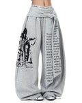 Inflation Streetwear graphic printing baggy sweatpants with bold design, relaxed fit, and comfortable fabric, ideal for casual streetwear style.
