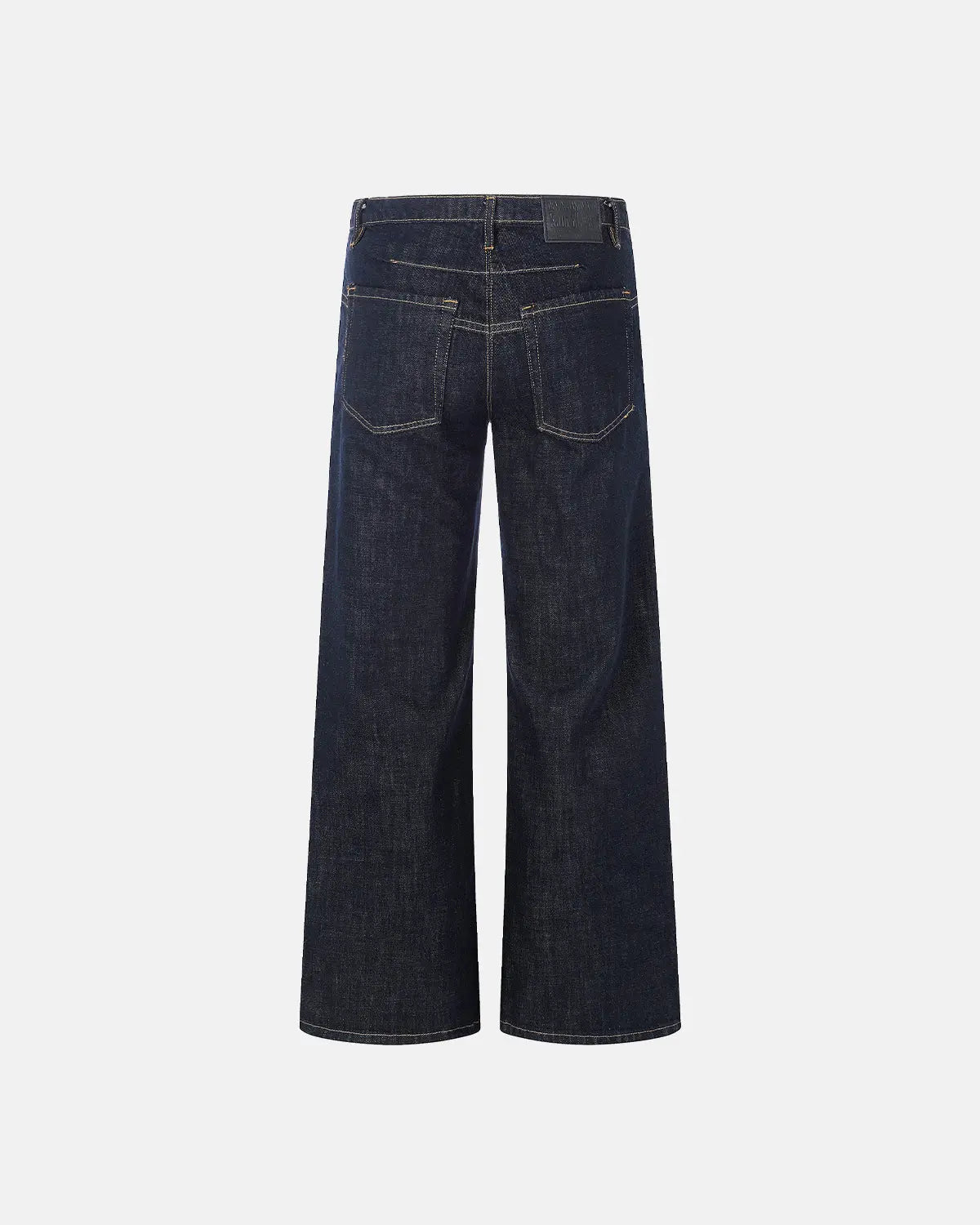 Raw wide-leg jeans with button details by INFLATION Streetwear, featuring a relaxed fit and casual streetwear style.