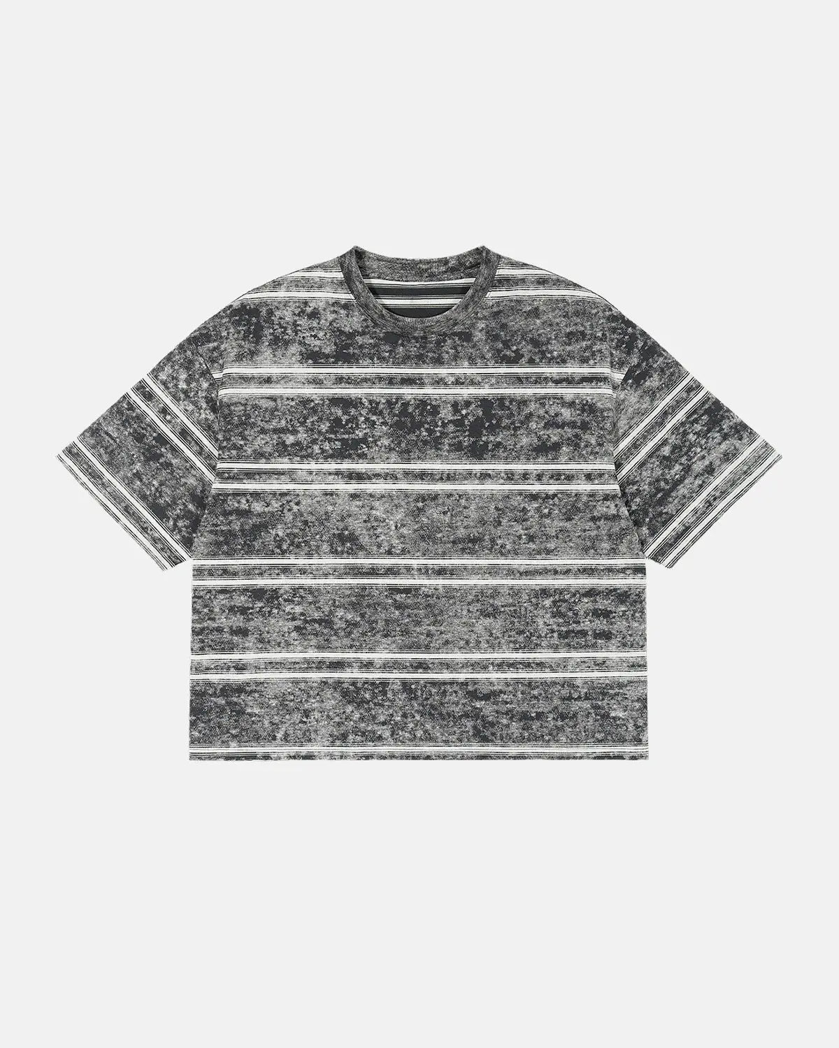 Vintage washed striped boxy T-shirt by INFLATION, featuring a relaxed fit and casual style with blue and white horizontal stripes.