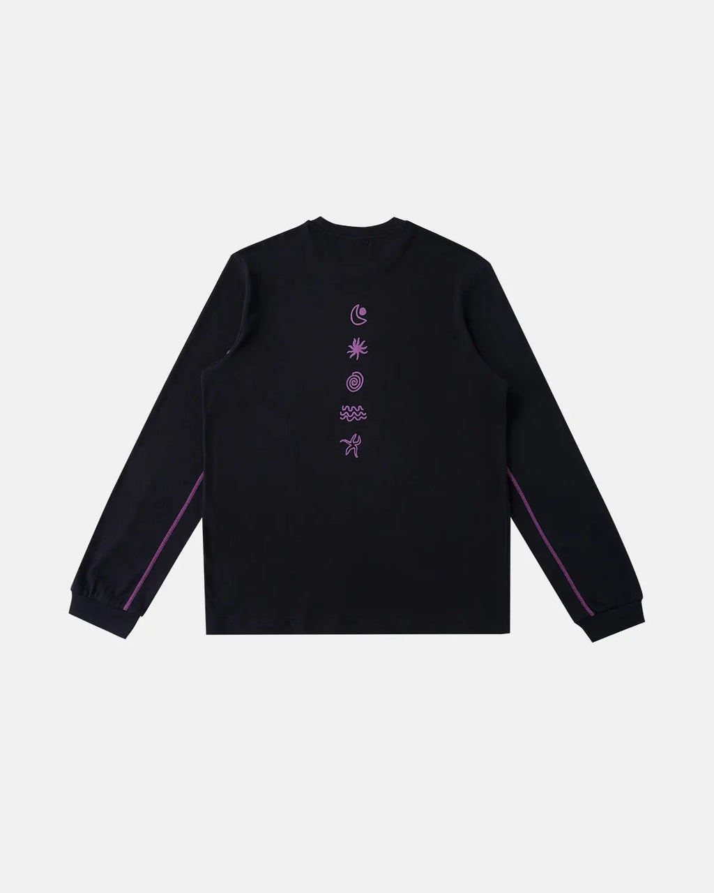 Inflation branded breathable activewear long sleeve tee with lightweight, moisture-wicking fabric, perfect for workout and casual wear.