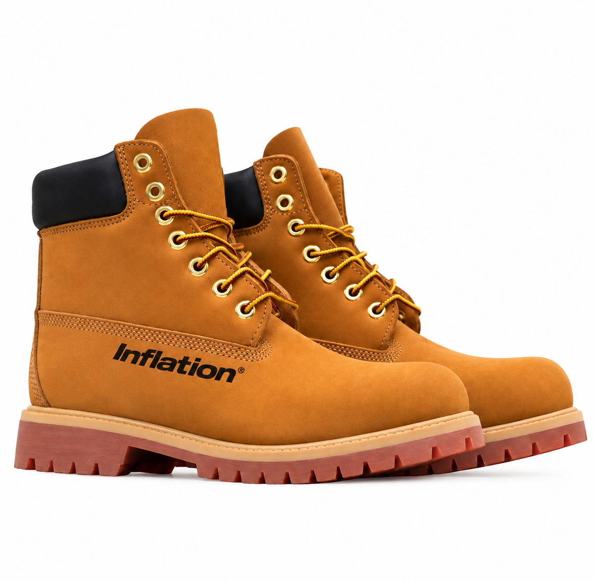 Inflation brand inflation boots featuring durable material and sturdy soles, suitable for outdoor and casual wear.