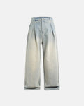 Washed rhinestone baggy jeans by INFLATION featuring rhinestone embellishments and a relaxed streetwear style.