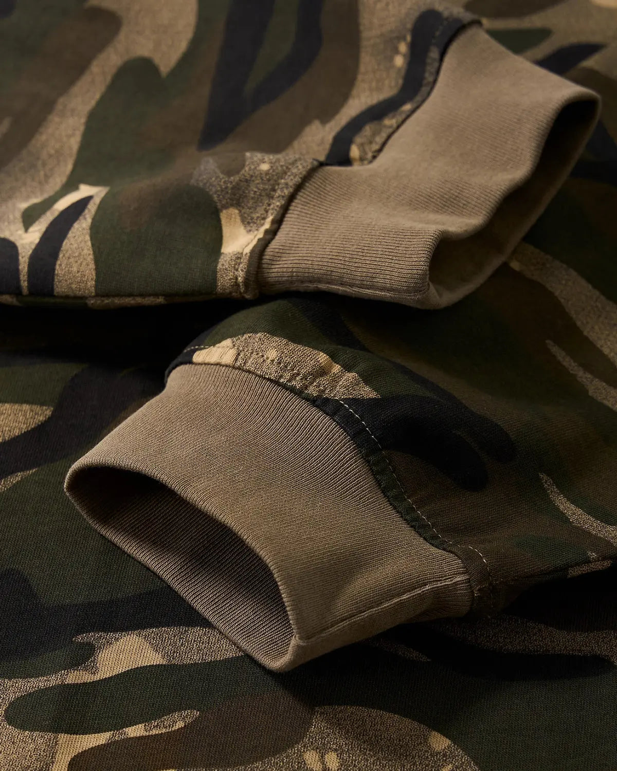 Khaki boxy camo T-shirt by INFLATION, featuring a relaxed fit and military-inspired camouflage pattern.