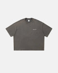 Inflation Streetwear distressed washed T-shirt with a relaxed fit and vintage-inspired design, showing a faded, worn look.