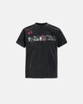 Acid washed Music Graphic T-Shirt by INFLATION featuring a vibrant music-themed print on a casual streetwear T-shirt.