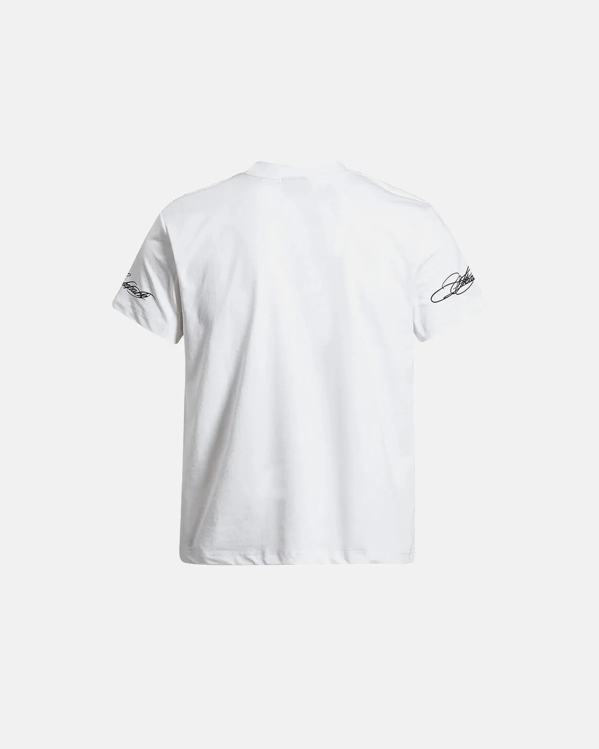 Inflation Streetwear all-over script graphic T-shirt featuring bold text design on soft cotton fabric.